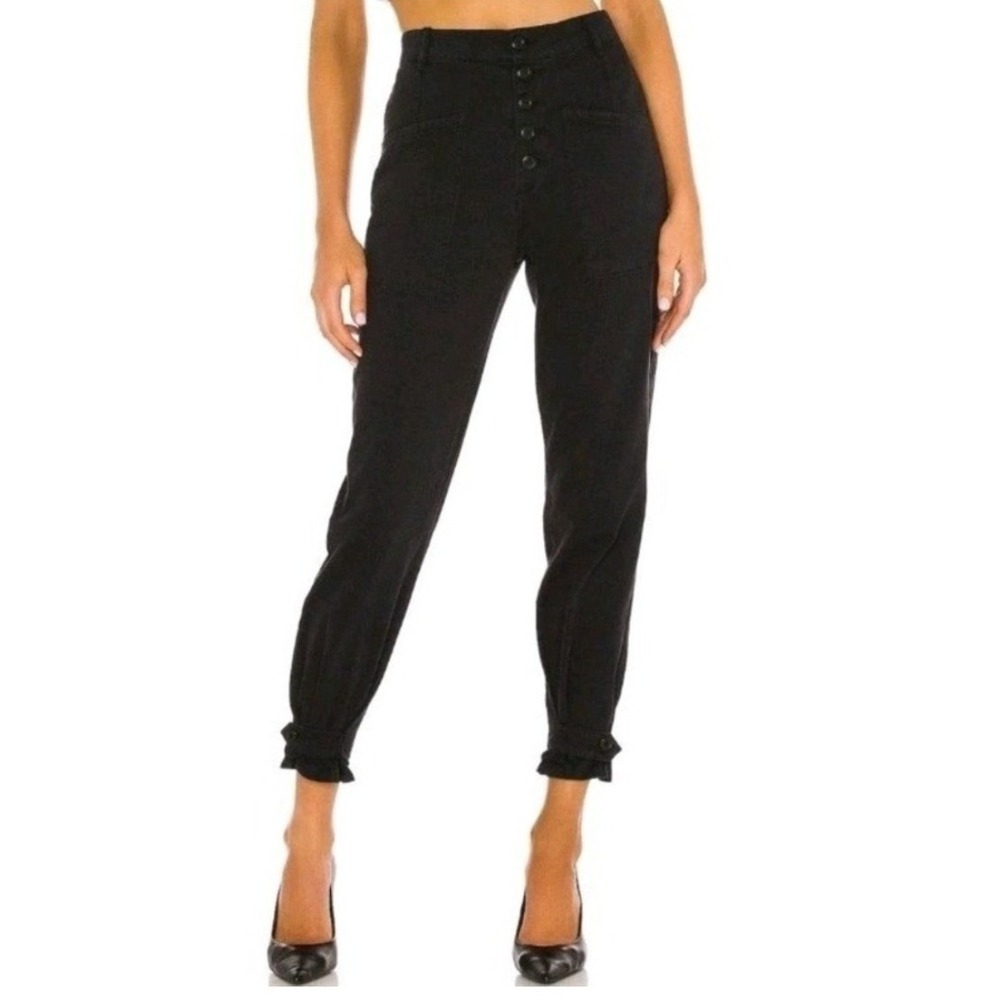Pistola Tammy High Rise Utility Button Pants Black Cotton Sz 25 Gorpcore Revolve
